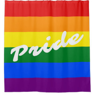 Pride LGBT LGBTQ Gay Lesbian Colourful Rainbow Fla Shower Curtain