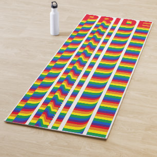 Pride lgbt lgbtq queer gay flag colours pattern yoga mat