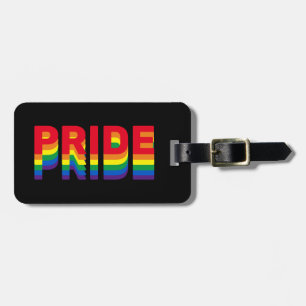 Pride lgbt lgbtq queer gay rainbow black luggage tag