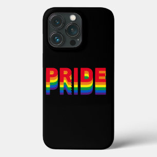 Pride lgbt lgbtq queer gay rainbow colours black iPhone 13 pro case