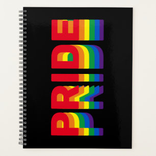 Pride lgbt lgbtq queer gay rainbow colours black planner