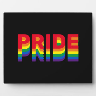 Pride lgbt lgbtq queer gay rainbow colours black plaque