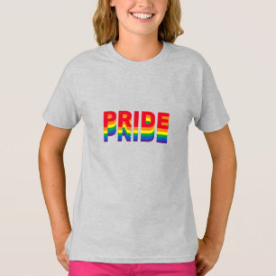 Pride lgbt lgbtq queer gay rainbow colours grey T-Shirt