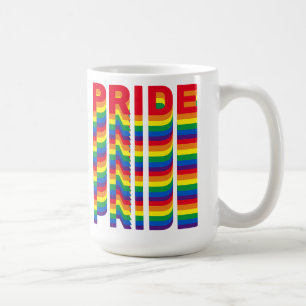 Pride lgbt lgbtq queer gay rainbow colours pattern coffee mug