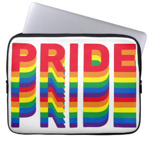 Pride lgbt lgbtq queer gay rainbow colours pattern laptop sleeve