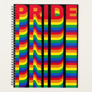 Pride lgbt lgbtq queer gay rainbow pattern black planner
