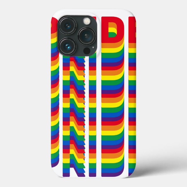 Pride lgbt lgbtq queer gay rainbow pattern Case-Mate iPhone case (Back)