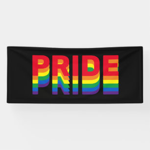 Pride lgbt lgbtq queer gay rainbow retro black banner