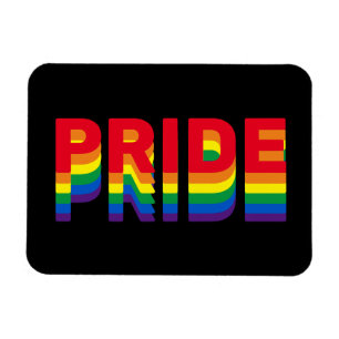 Pride lgbt lgbtq queer gay rainbow retro black magnet