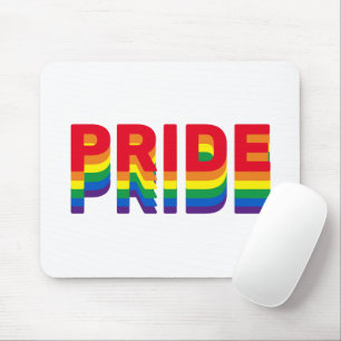 Pride lgbt lgbtq queer gay rainbow retro colors mouse mat