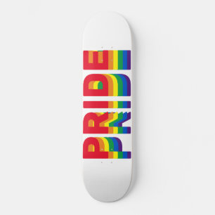 Pride lgbt lgbtq queer gay rainbow retro colors skateboard