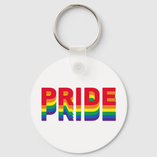 Pride lgbt lgbtq queer gay rainbow retro colours key ring