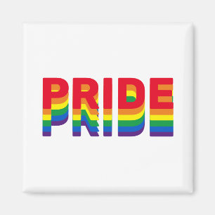 Pride lgbt lgbtq queer gay rainbow retro colours magnet