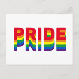 Pride lgbt lgbtq queer gay rainbow retro colours postcard
