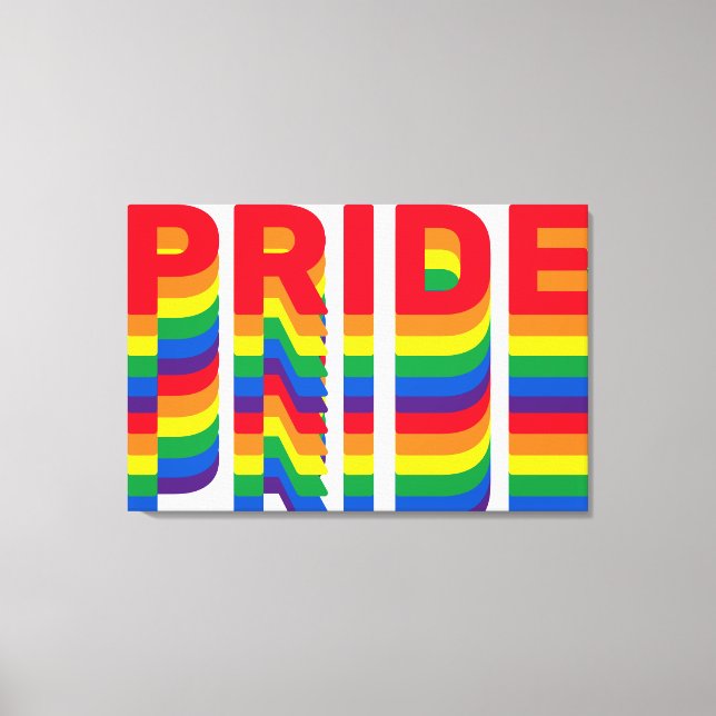 Pride lgbt lgbtq rainbow Stretched Canvas Print (Front)