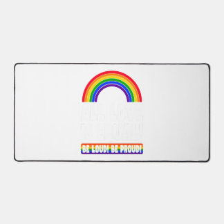 Pride LGBT Love wins, we are queer and proud Copy Desk Mat
