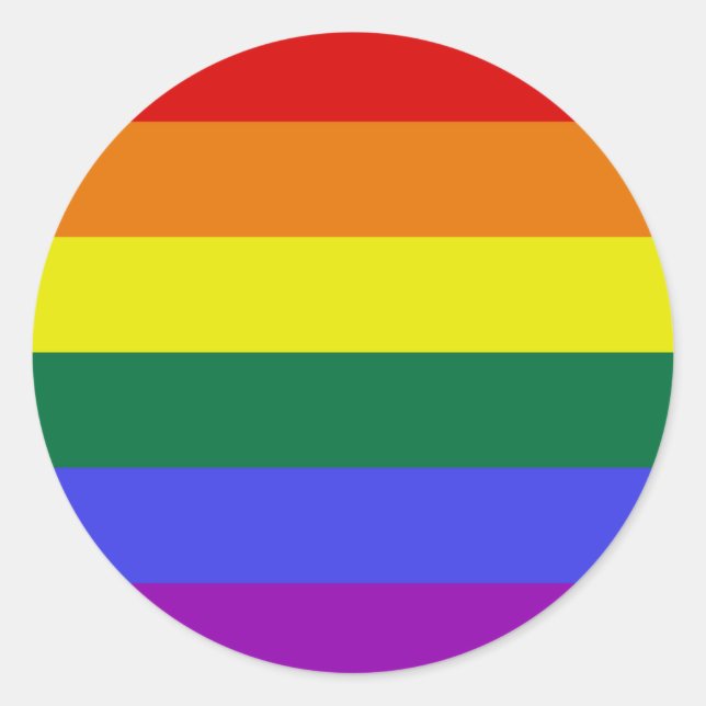 pride LGBT Rainbow Classic Round Sticker (Front)