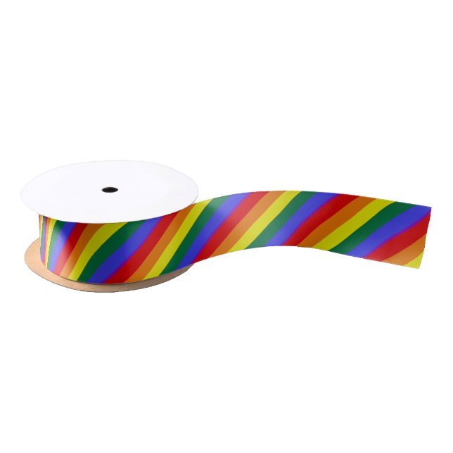 Pride LGBT Rainbow Ribbon Satin Ribbon (Spool)