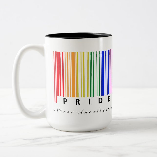 Pride LGBTQ Customisable Healthcare Two-Tone Coffee Mug (Left)