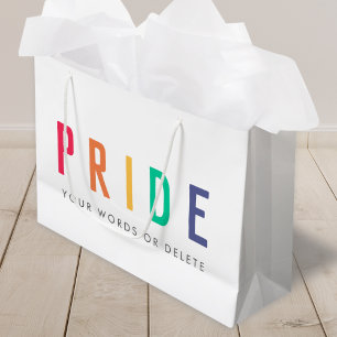 Pride   LGBTQ Gay Modern Rainbow Large Gift Bag