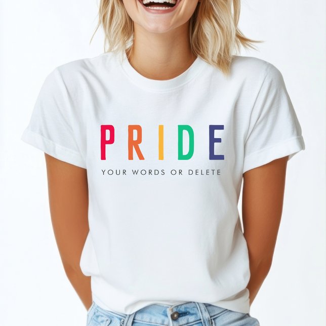 Pride | LGBTQ Gay Modern Rainbow T-Shirt (Creator Uploaded)