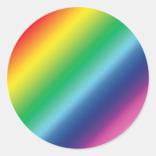 Pride lgbtq lgbt rainbow colours pattern classic round sticker