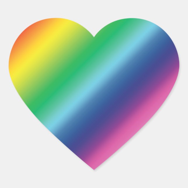 Pride lgbtq lgbt rainbow colours pattern heart sticker (Front)