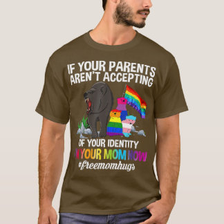 Pride LGBTQ Parade Free Mum Hugs Proud Mama Bear L T-Shirt