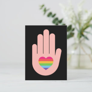 Pride lgbtq queer love. rainbow colour    postcard