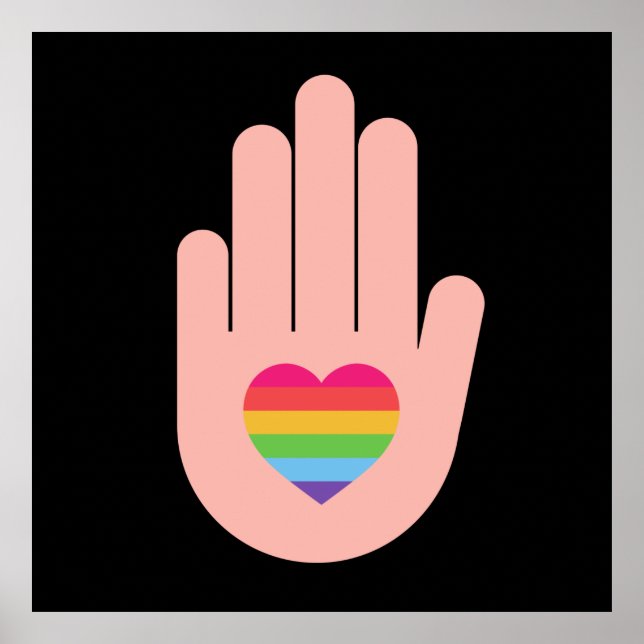 Pride lgbtq queer love. rainbow colour   poster (Front)