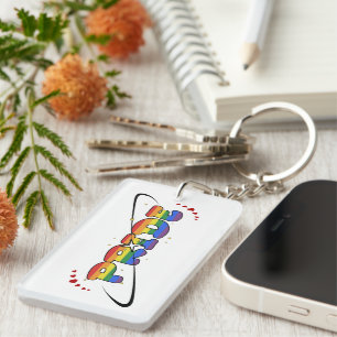 Pride LGBTQ Rainbow Flag Acrylic Keychain