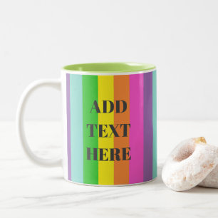 Pride LGBTQ Rainbow Flag  Two-Tone Coffee Mug