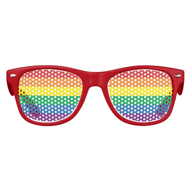 Pride LGBTQ+ Rainbow Sunglasses  (Front)
