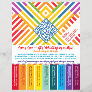 pride LGBTQ+ tear off flyer