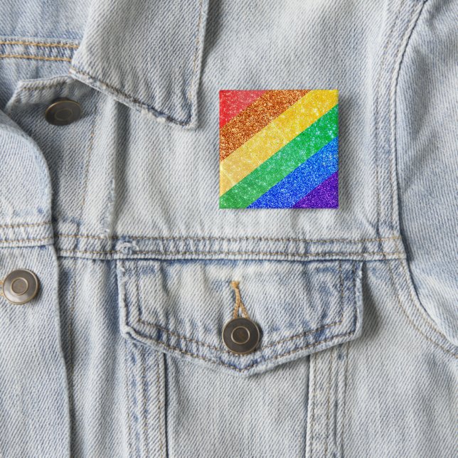 Pride LGBTQA+ rainbow 15 Cm Square Badge (In Situ)
