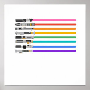 Pride Lightsabers Poster