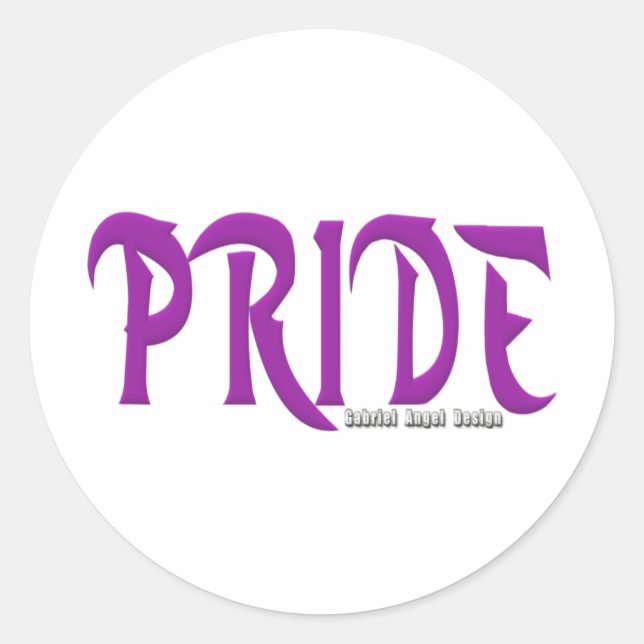 Pride Logo Classic Round Sticker (Front)