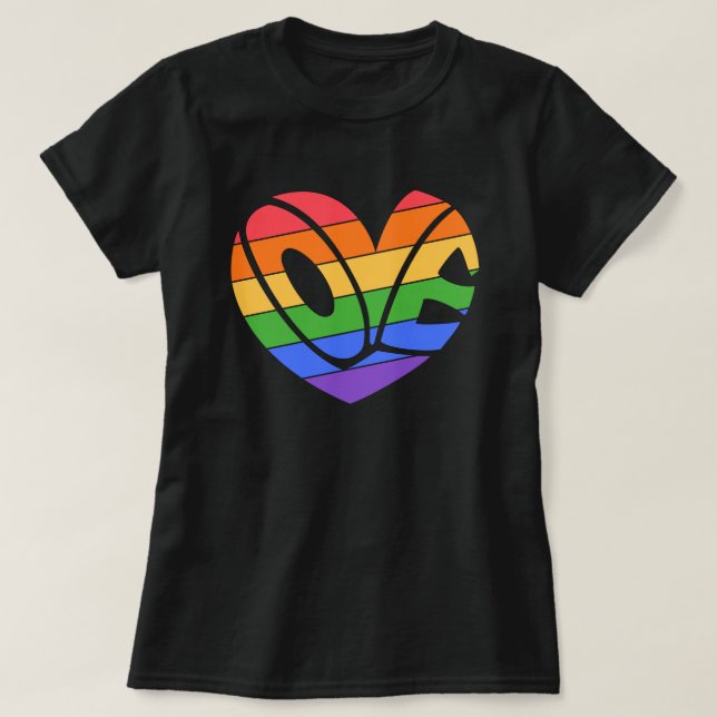 Pride Love Gay Rainbow LGBTQ  T-Shirt (Design Front)