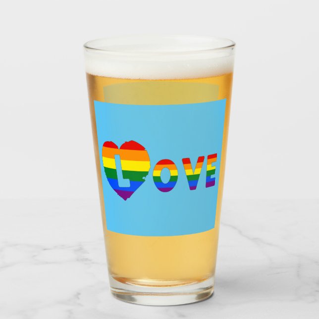 Pride LOVE Glass (Front Filled)