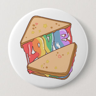 Pride. Love is love. Cute love. Rainbow gay 10 Cm Round Badge