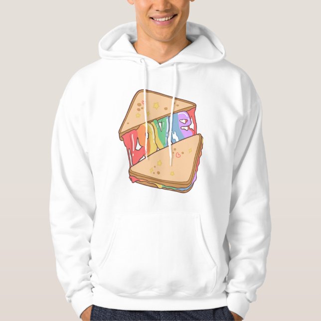 Pride. Love is love. Cute love. Rainbow gay      Hoodie (Front)