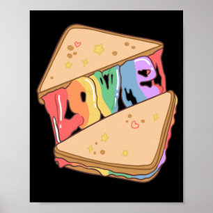 Pride. Love is love. Cute love. Rainbow gay Poster