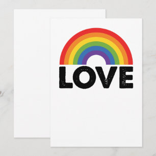 Pride Love is Love Gay Equality Rainbow LGBTQ  Invitation