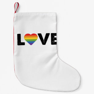 Pride Love is Love Gay Equality Rainbow LGBTQ  Small Christmas Stocking