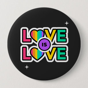 Pride. Love is love. Gay Rainbow colours    10 Cm Round Badge