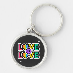 Pride. Love is love. Gay Rainbow colours      Key Ring