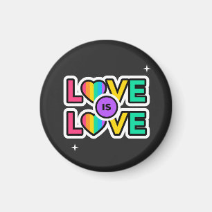 Pride. Love is love. Gay Rainbow colours     Magnet