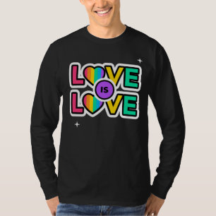 Pride. Love is love. Gay Rainbow colours T-Shirt