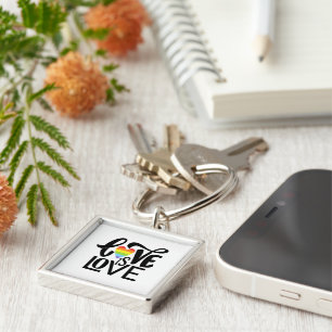 Pride Love is Love Keychain