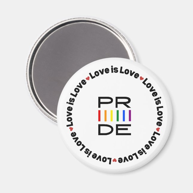 Pride Love is love Lgbtq+ Magnet (Front/Back)